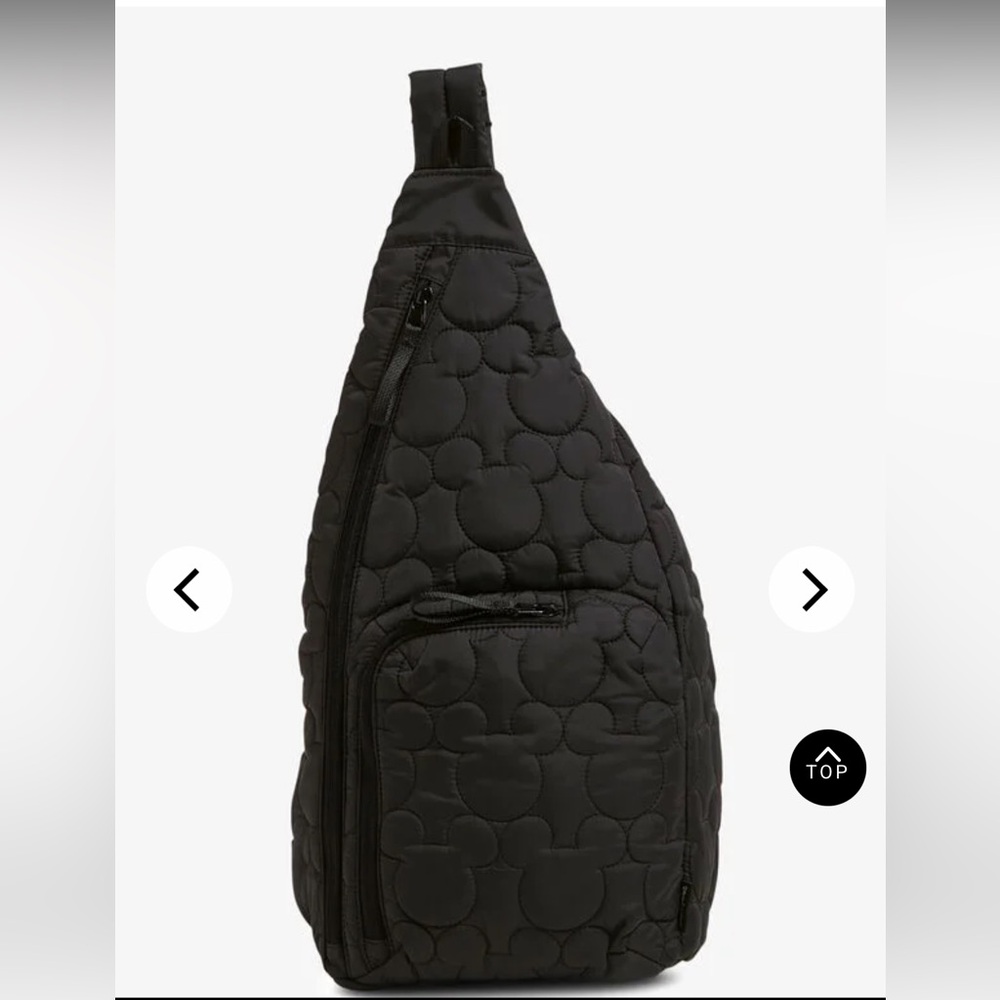 Vera Bradley Disney's Mickey Featherweight Black Quilted Sling Backpack - Picture 5 of 9